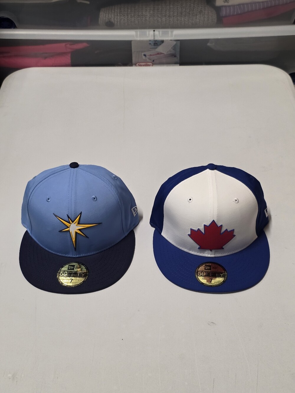 New Era 59FIFTY MLB Fitted Cap Size 7 Tampa Bay Rays Toronto Blue Jays